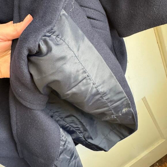 VTG STUDIO Michelle Stuart Wool Blend Sailor Style Peacoat Long Length Size 10 - Picture 9 of 16